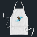 Hawaiian Surfing Bunny Holiday Turq Cartoon Adult Apron<br><div class="desc">There is nothing better than a tropical vacation during the winter holidays! And even better, our adorable surfing bunny, Coco takes on the big waves on the North Shore of Oahu, Hawaii. He brings with him the Aloha sprit for the holidays and wishes you a "Mele Kalikimaka" (Merry Christmas). This...</div>