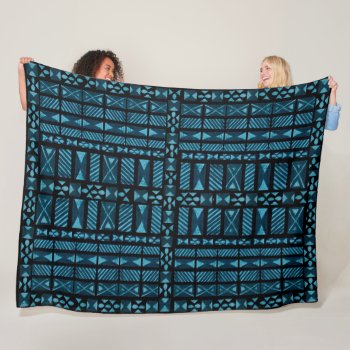 Hawaiian Tapa Pattern Fleece Blanket by aura2000 at Zazzle