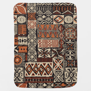 Hawaiian Tapa: Tribal Patchwork Baby Blanket
