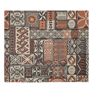 Hawaiian Tapa: Tribal Patchwork Duvet Cover