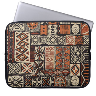 Hawaiian Tapa: Tribal Patchwork Laptop Sleeve