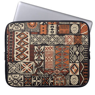 Hawaiian Tapa: Tribal Patchwork Laptop Sleeve
