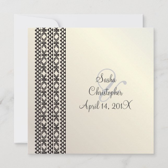 Hawaiian Tattoo Party Invitation/black + white Invitation (Front)