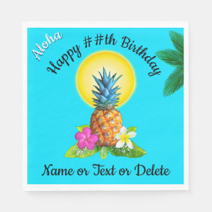 Hawaiian Themed Party Ideas, Personalized Napkins