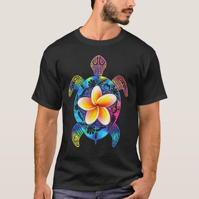 Hawaiian Tie Dye Sea Turtle, Hawaii For Men Women T-Shirt (Front)
