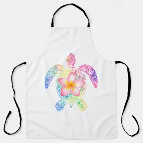 Hawaiian Tie Dye Sea Turtle T_shirt Apron