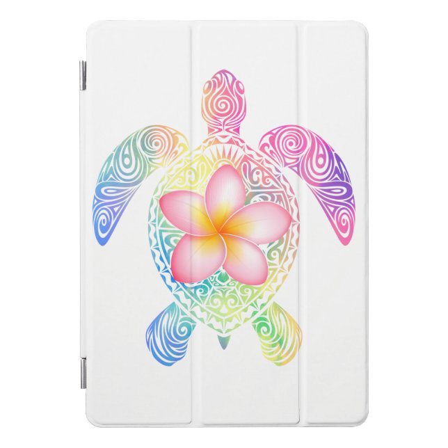 Hawaiian Tie Dye Sea Turtle T-shirt iPad Pro Cover (Front)
