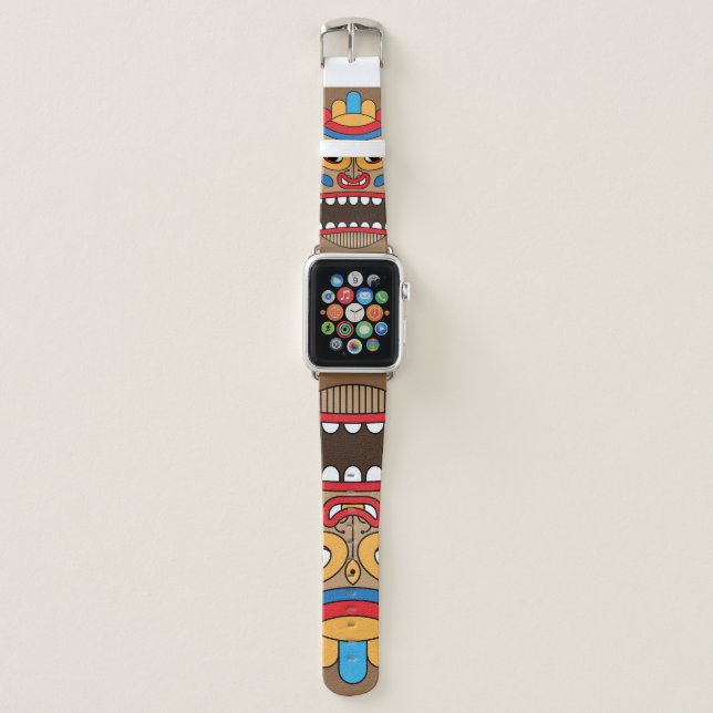 hawaiian tiki apple watch band (Front)