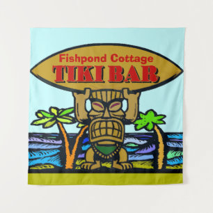 Hawaiian Tiki Bar, add text, Tapestry
