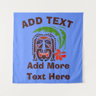 Hawaiian Tiki Bar, add text, Tapestry