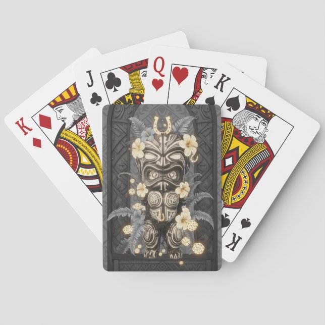 Hawaiian Tiki God Playing Cards (Back)