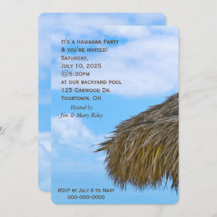 Hawaiian Tiki Hut party invite