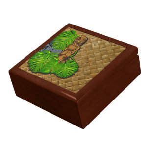 Hawaiian Tiki Lauhala Gift Box