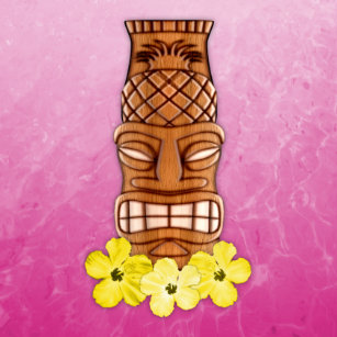 hawaiian tiki masks stickers zazzle