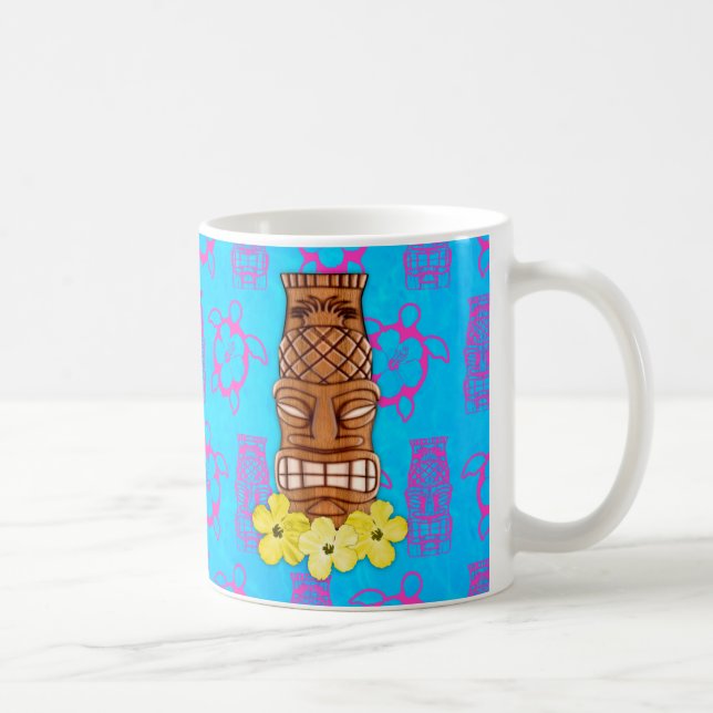 Hawaiian Tiki Mask Coffee Mug (Right)