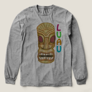 Hawaiian Tiki Mask Luau Tri-Blend Shirt