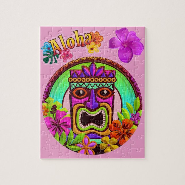 Hawaiian Tiki Puzzle (Vertical)
