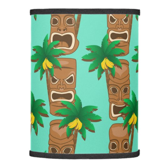 Hawaiian Tiki Repeat Pattern Lamp Shade (Right)