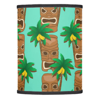Hawaiian Tiki Repeat Pattern Lamp Shade