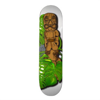 Hawaiian Tiki Skateboard by MoonArtandDesigns at Zazzle