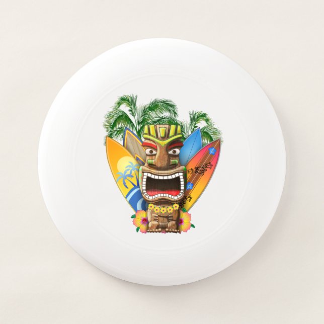 Hawaiian Tiki Surfing Wham-O Frisbee (Front)