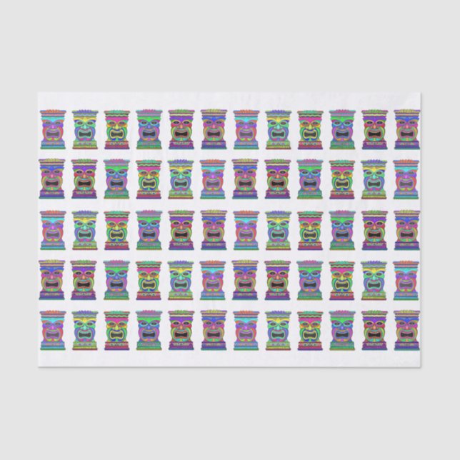 Hawaiian Tiki Tissue Paper (Front)