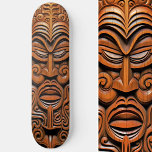 Hawaiian Totem Tiki Mask Wood Style Art Skateboard<br><div class="desc">Embrace the island spirit with our Hawaiian Totem Tiki Mask Wood Style Art Skateboard. This is another 100% Snuggle Hamster Designs.</div>