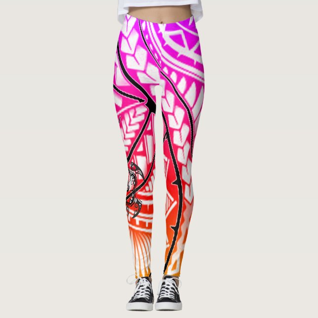 Hawaiian Tribal Leggings (Front)