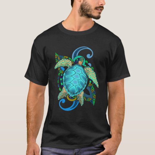 Hawaiian Tribal Maori Ocean Animal Polynesian Sea T_Shirt