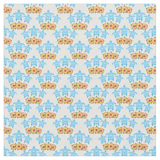 Hawaiian Tribal Sea Turtles Fabric