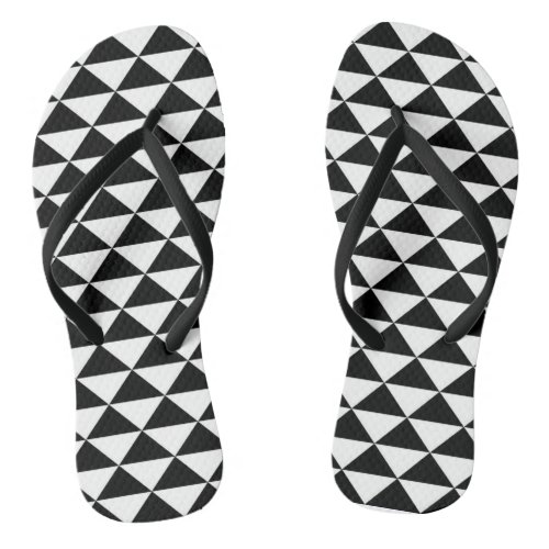 Hawaiian Tribal Tattoo Triangle Pattern Flip Flops
