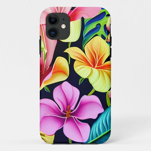 Hawaiian Tropical Blooms  Case-Mate iPhone Case (Back)