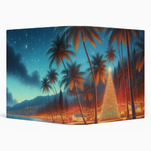 Hawaiian/Tropical Christmas 3 Ring Binder