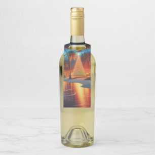 Hawaiian/Tropical Christmas Bottle Hanger Tag