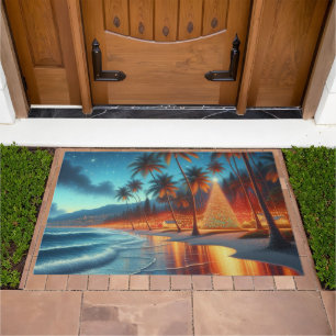 Hawaiian/Tropical Christmas Doormat