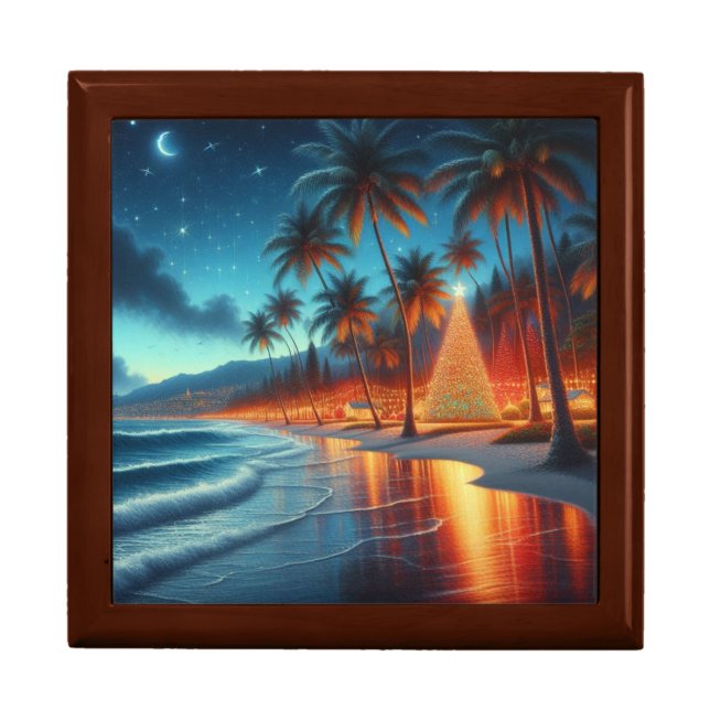 Hawaiian/Tropical Christmas  Gift Box (Front)