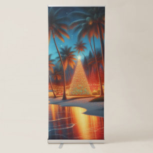 Hawaiian/Tropical Christmas Retractable Banner
