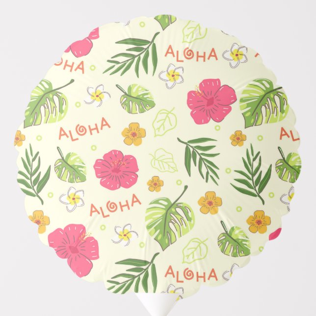 Hawaiian Tropical Floral Balloon (Front)