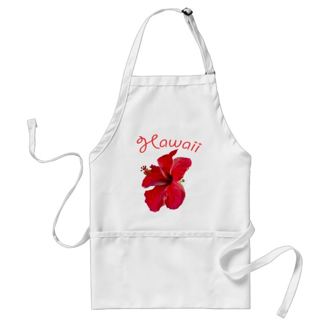 Hawaiian Tropical Flower Adult Apron (Front)