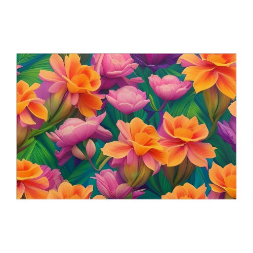 Hawaiian Tropical Flower Pattern  Acrylic Print