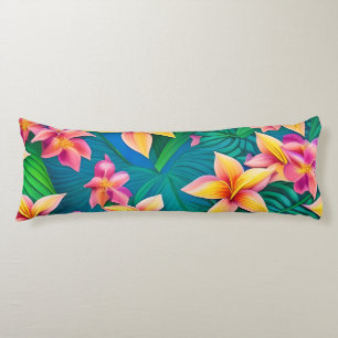 Hawaiian Tropical Flower Pattern  Body Pillow