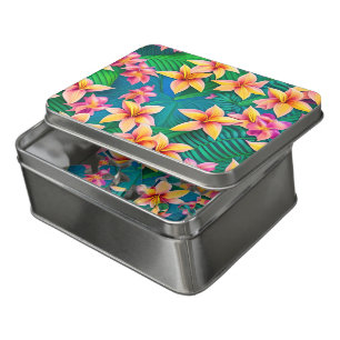 Hawaiian Tropical Flower Pattern Jigsaw Puzzle