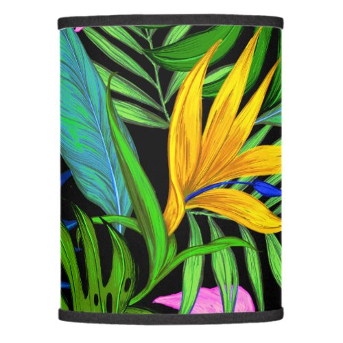 Hawaiian Tropical Flower Pattern Lamp Shade