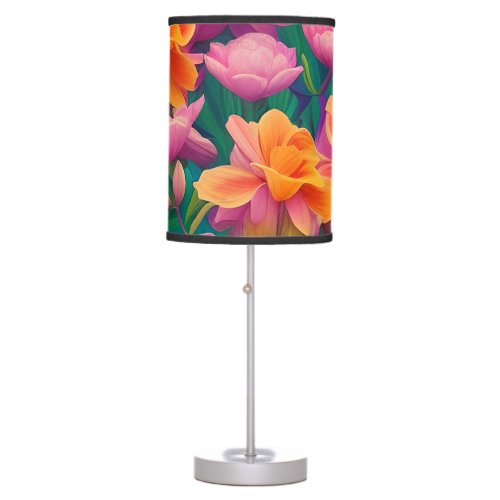Hawaiian Tropical Flower Pattern  Table Lamp