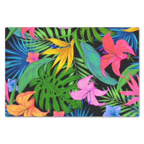 Hawaiian Tropical Flower Pattern Tissue Paper