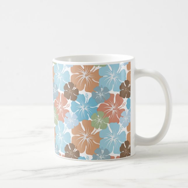 Hawaiian Tropical Hibiscus Flowers Coffee Mug (Right)