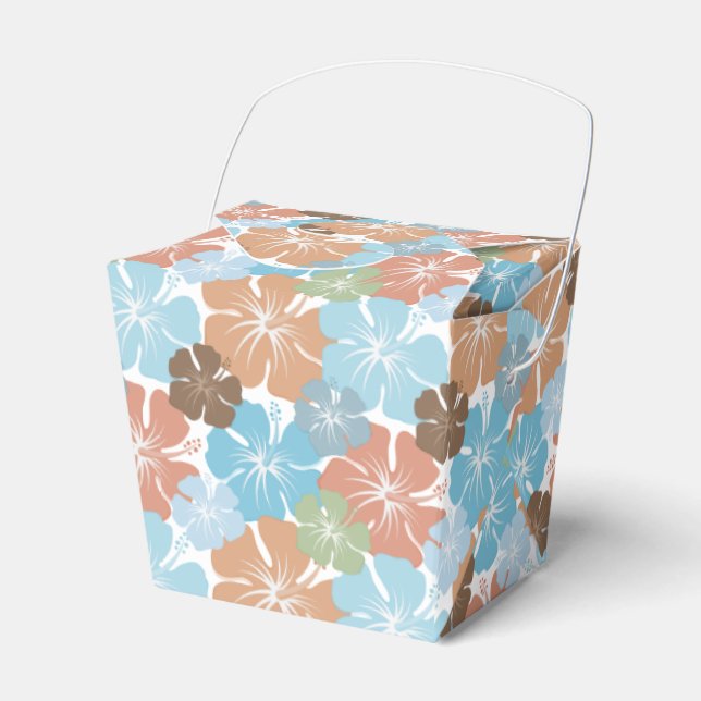 Hawaiian Tropical Hibiscus Flowers Favor Boxes (Front Side)