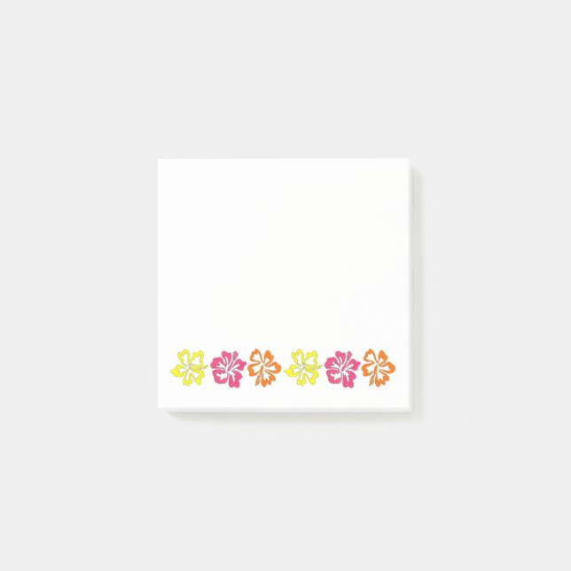 Hawaiian Tropical Hibiscus Flowers Floral Print Post-it Notes (Front)