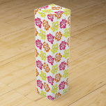 Hawaiian Tropical Hibiscus Flowers Floral Print Wine Box<br><div class="desc">Design features an original marker illustration of yellow, pink and orange tropical Hawaiian hibiscus flowers. Ideal for a birthday or beach party, bridal shower, luau, or other celebration. This hibiscus blossom illustration is also available on other products. Don't see what you're looking for? Need help with customization? Contact Rebecca to...</div>