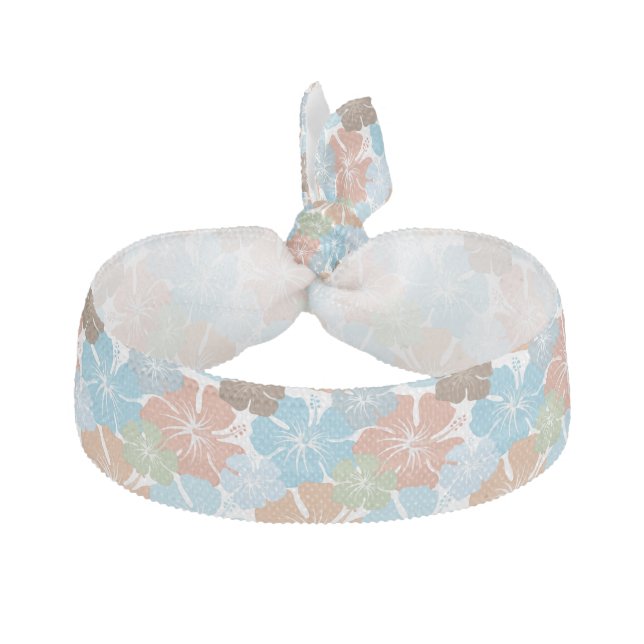 Hawaiian Tropical Hibiscus Flowers Hair Tie (Front)